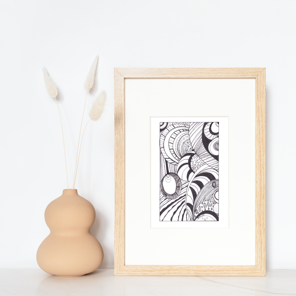  'Pattern Trance' Original Ink Abstract Drawing | Approx. 6" x 4" (Unframed)