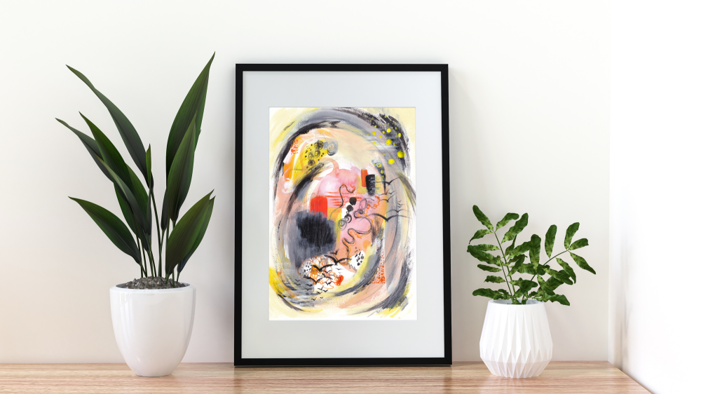 Original Mixed Media Abstract Painting by Contemporary Artist Stacey-Ann Cole - 'Migration'