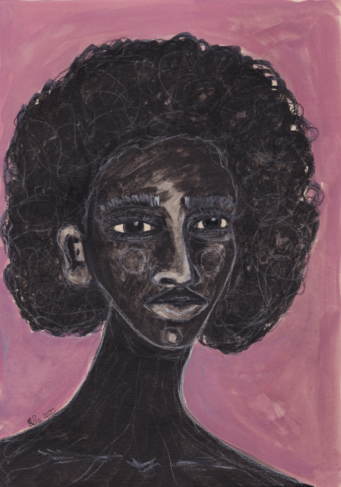 'Stronger Now' Original Ink & Charcoal Artwork Approx. 8.3" x 11.7" | Black Art | Black British Artist