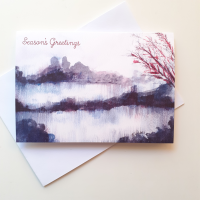 Winter Scene 1 Winter Marsh Christmas Greeting Card