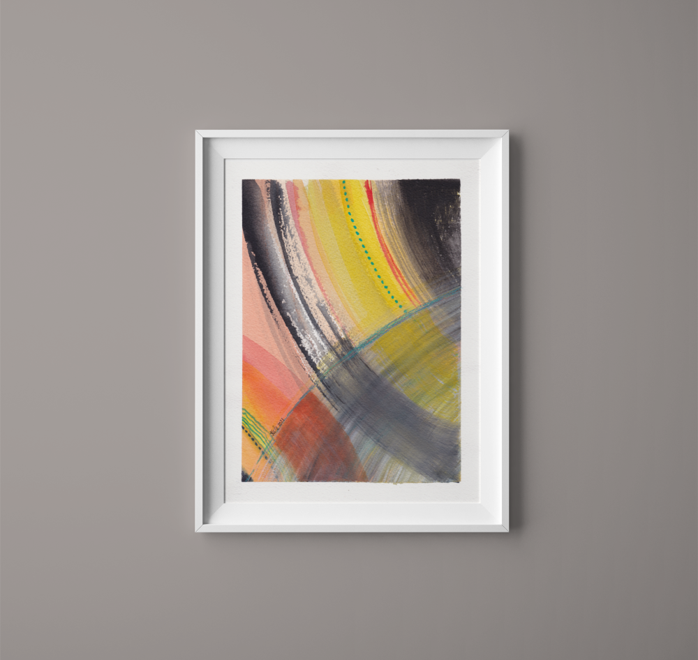 Speedway 1 - Original Abstract Watercolour Painting 6
