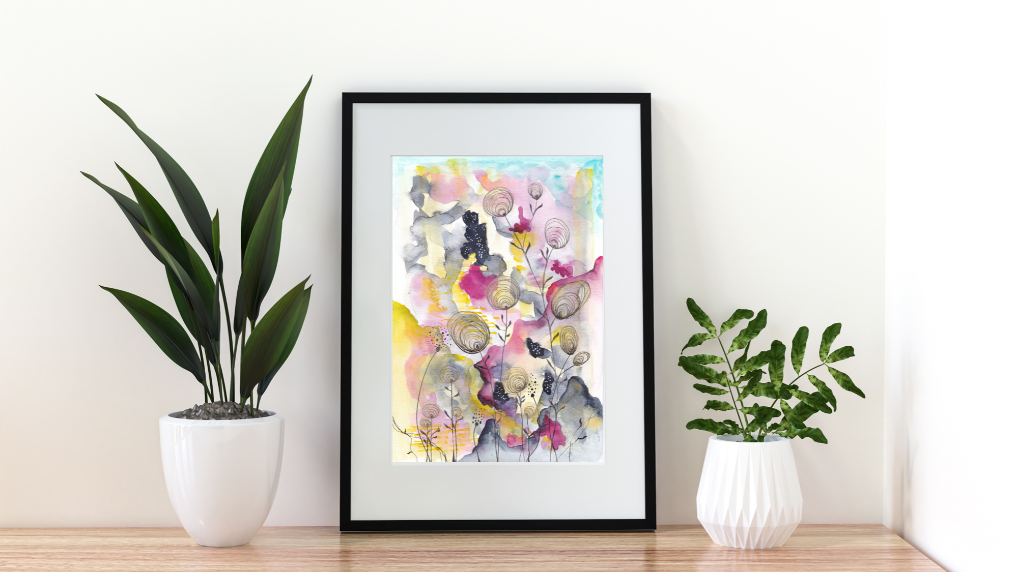 Enchanted Garden Original Watercolour Painting by Stacey-Ann Cole