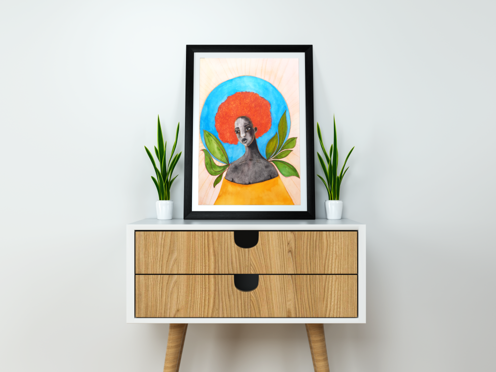 Original Black Art Figurative Painting 9