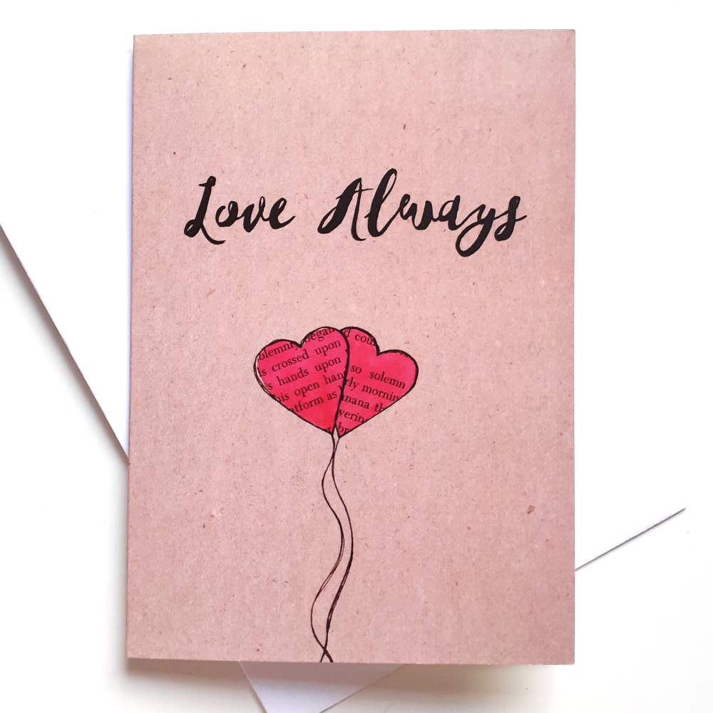 'Love Always' Valentine's Day Greeting Card | Couples Greeting Card | Engagement | Anniversary | Wedding
