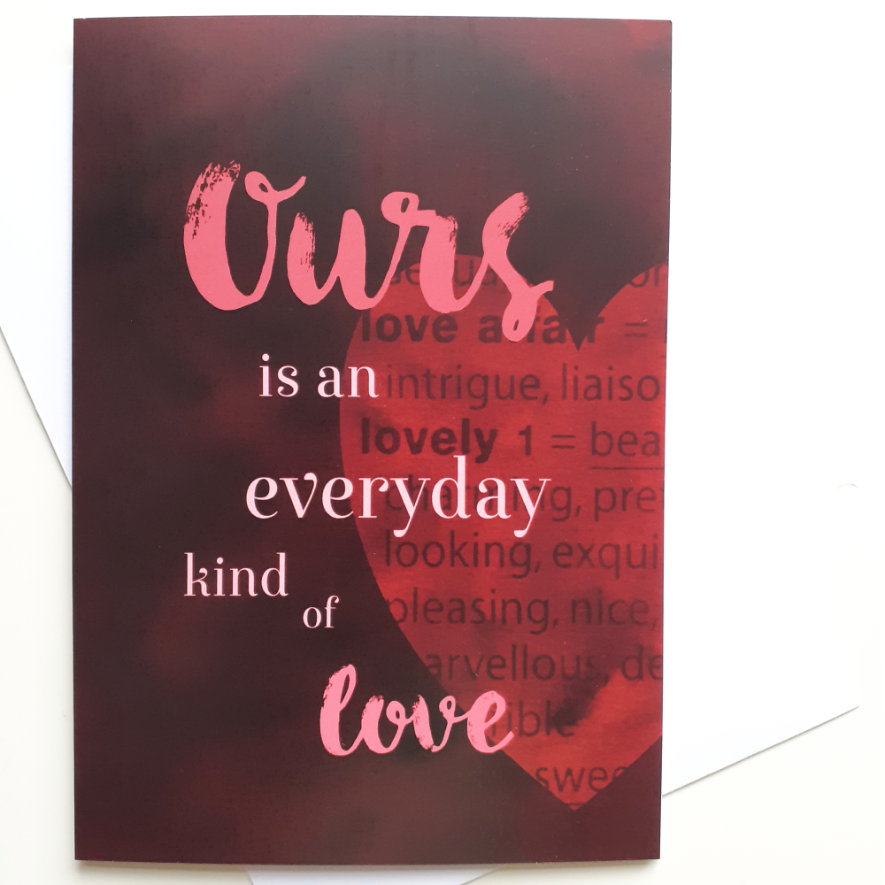 'Everyday Love' Valentine's Day Greeting Card | Couples Greeting Card | Eng