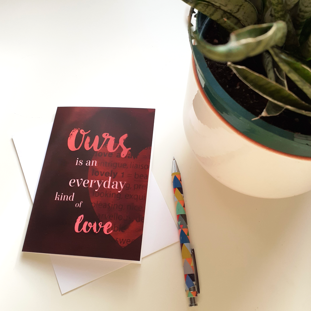 'Everyday Love' Valentine's Day Greeting Card | Couples Greeting Card | Engagement | Anniversary | Wedding