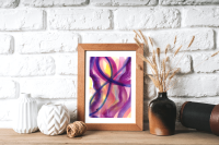 'Purple Amethyst' Original Abstract Watercolour Painting | Approx. 7