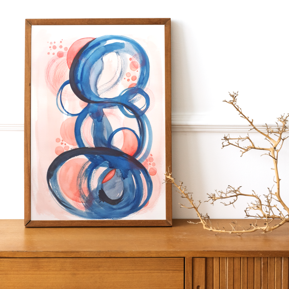 'Meridian' Original Watercolour Abstract Painting 12