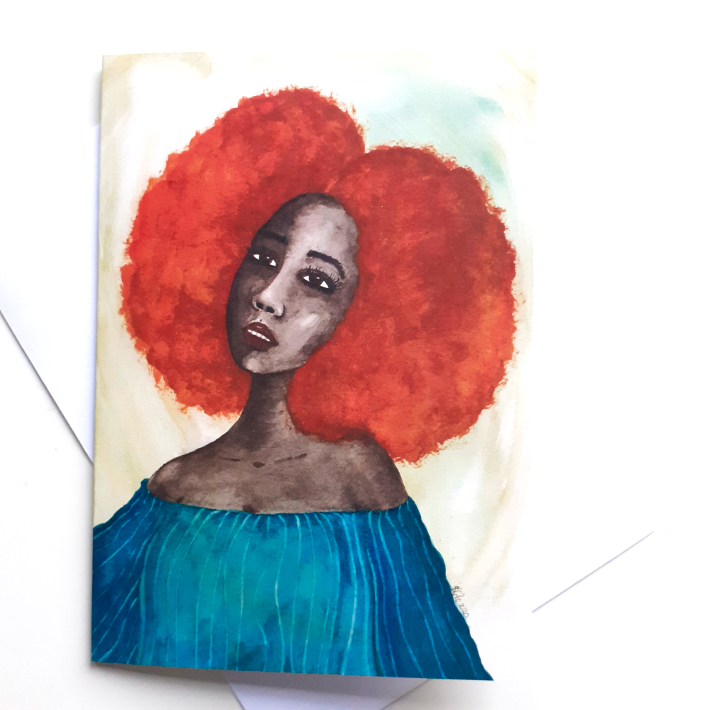 'New Dawn' | Black Woman Birthday Card | Afrocentric | Black British Artist