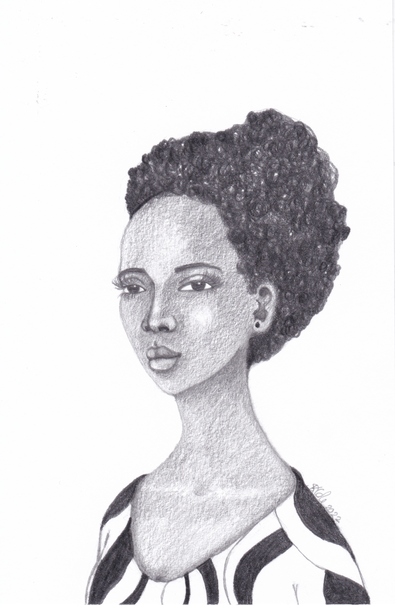 Portrait 2 Pencil Project by Artist Stacey-Ann Cole