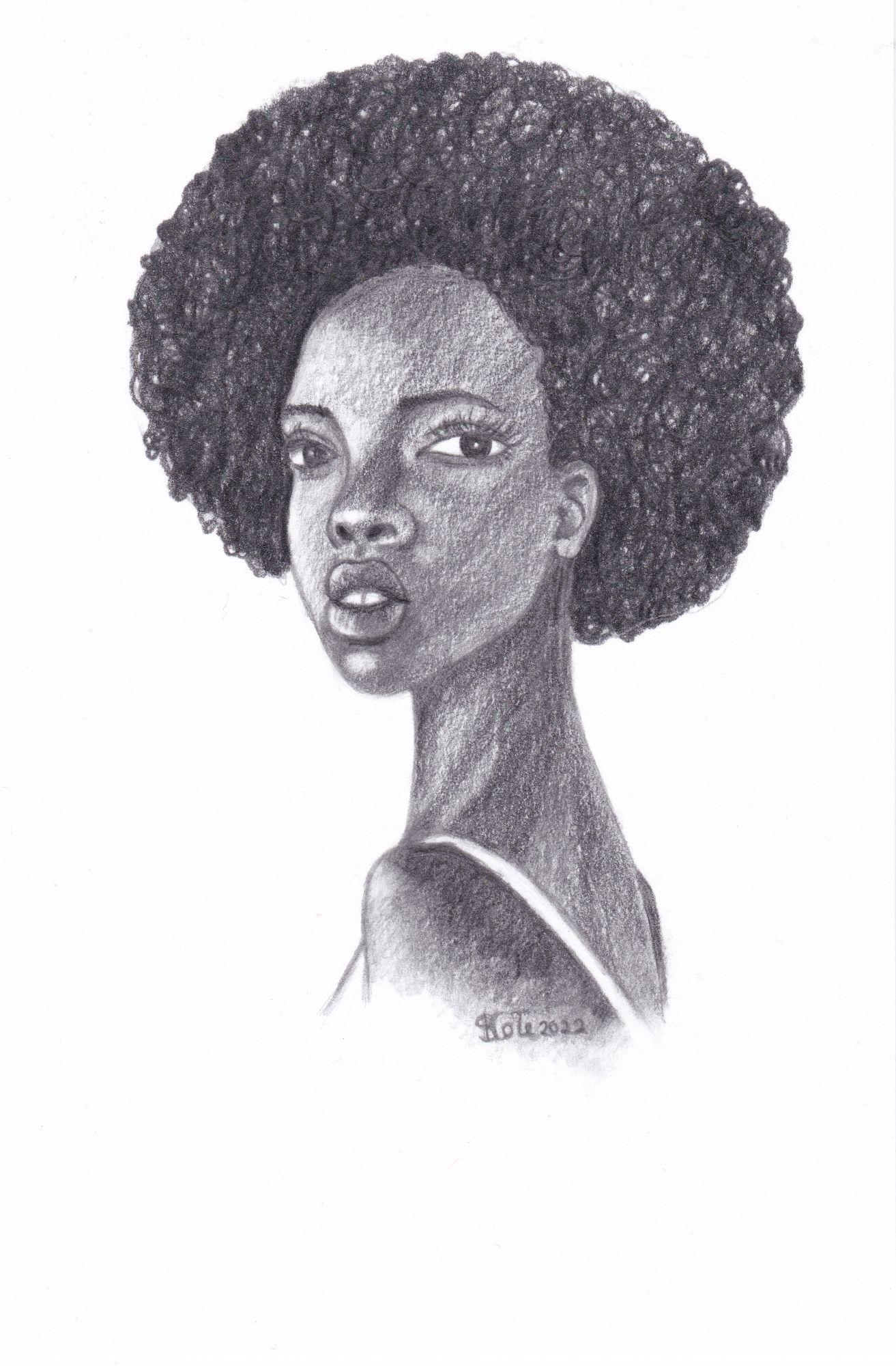 Portrait 4 Pencil Project 2022 by Artist Stacey-Ann Cole