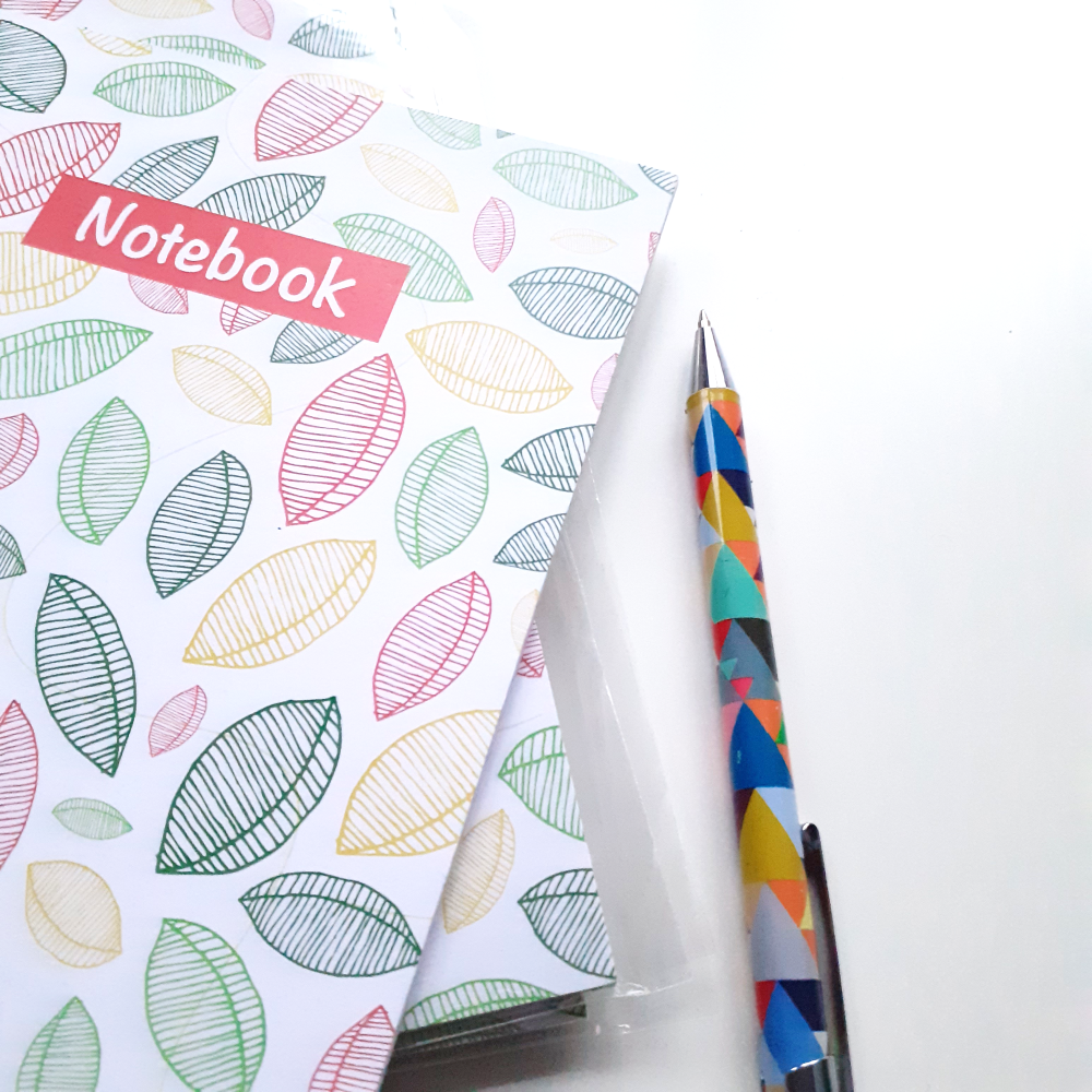 'Scattered Leaves' | Recycled Lined Notebook | Patterned Notebook