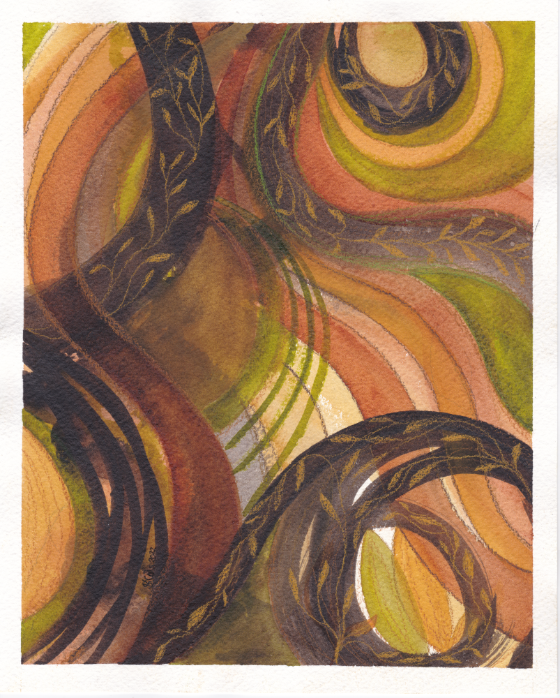 'Flourish' Original Abstract Watercolour Painting | approx. 10.5