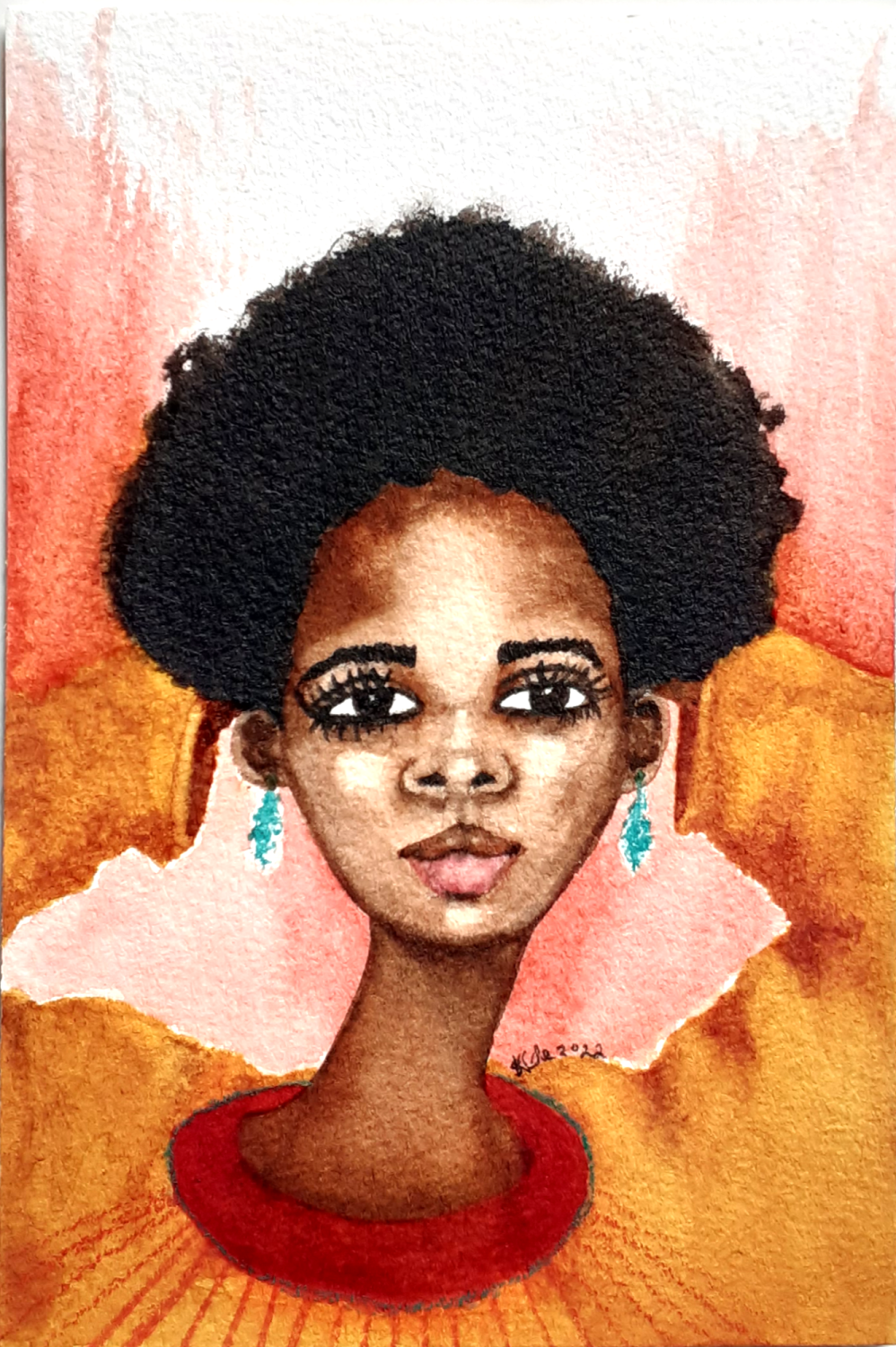'Strike a Pose II' Original Black Art Portrait | Figurative Painting - 4