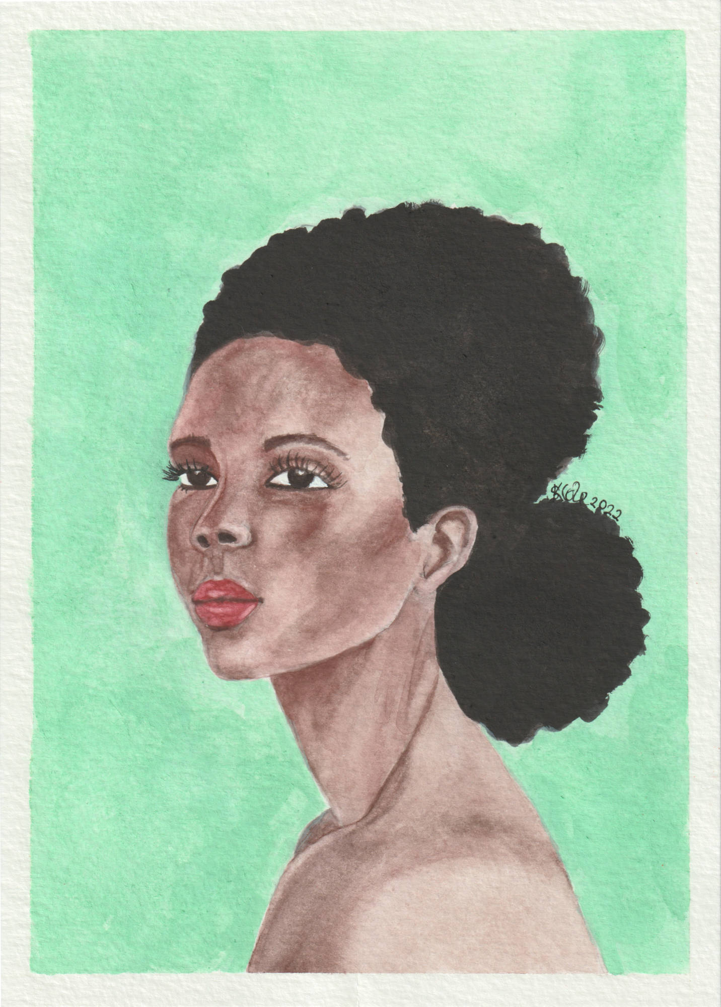 100 Faces Project 2022 Portrait 6 - 'Lucienne'