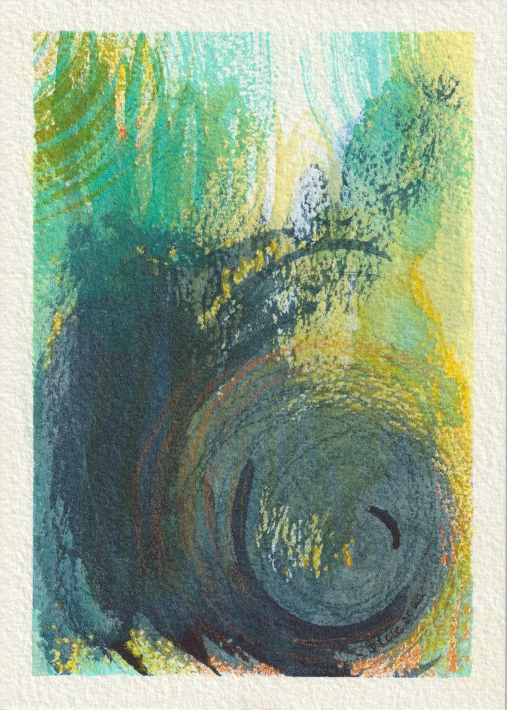 'Cyclone' Original Watercolour Painting | Original Abstract Painting for Sale UK | Extreme Weather | Approx. 5" x 7"