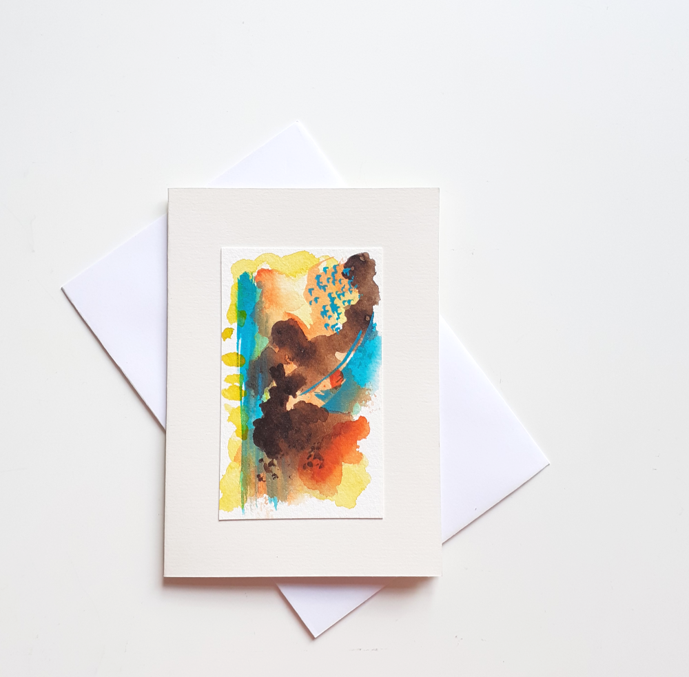 Original Art Card 2 | Watercolour Abstract Art | Artist's Greeting Cards fo