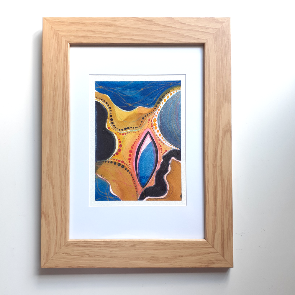 'Routes' from the Carnival Collection - Original Abstract Watercolour Painting 6" x 8" by Artist Stacey-Ann Cole