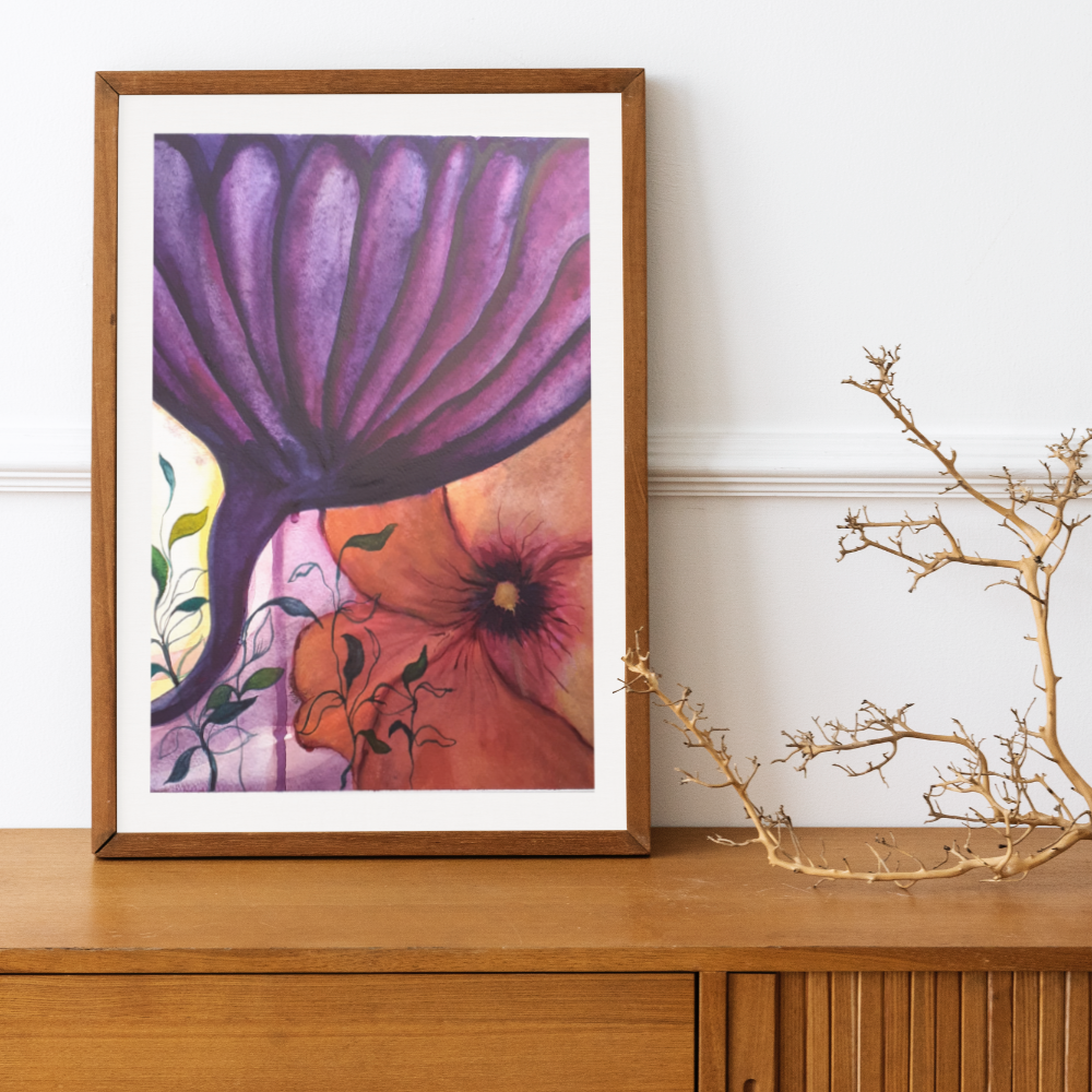 'Crocus' Original Watercolour Painting | Flowers | Floral | 16" x 12" Wall Art | Home Decor | Unframed