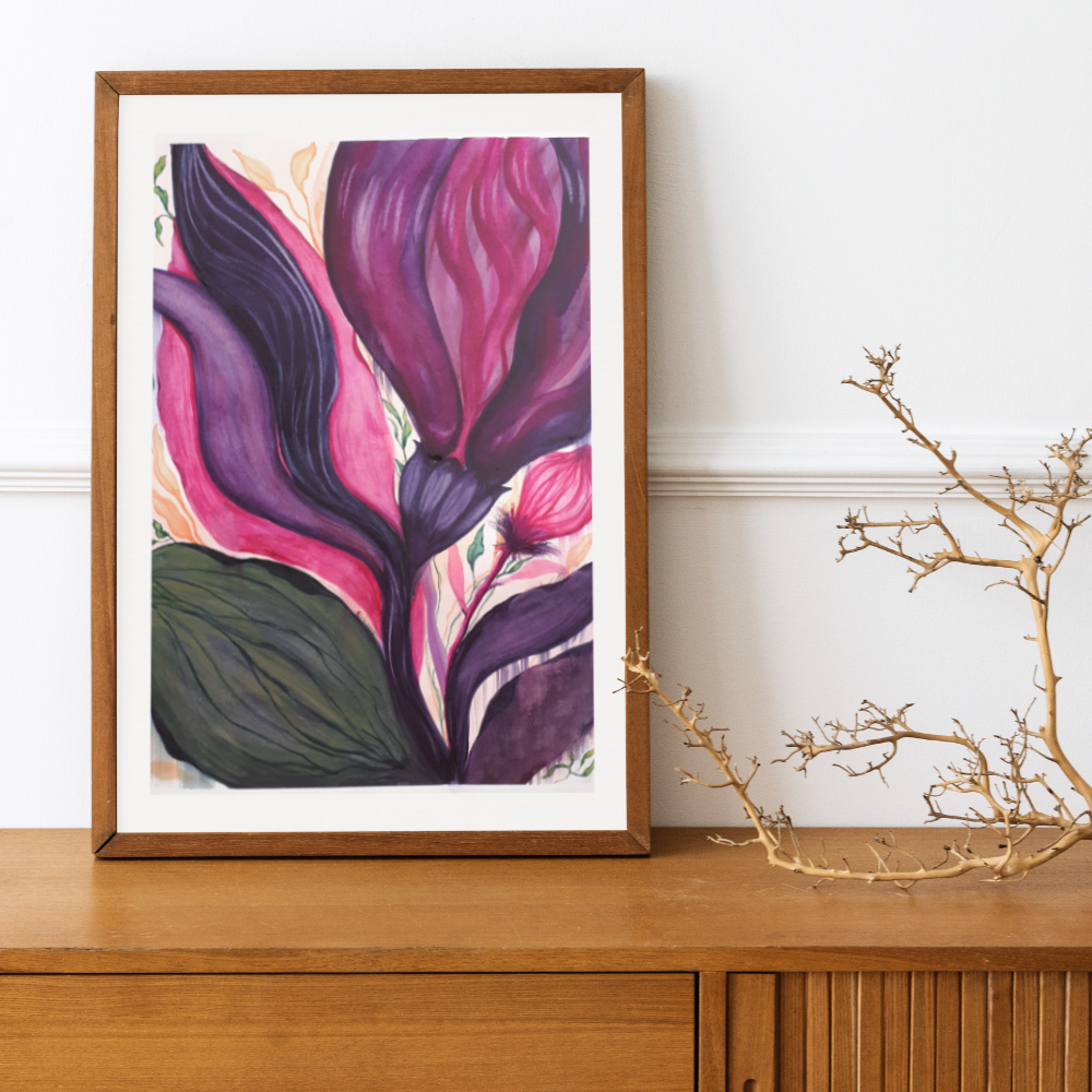 'Tulip' Original Watercolour Painting | Flowers | Floral | 16" x 12" Wall Art | Home Decor | Unframed