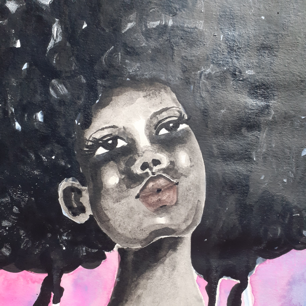 'Sensational' Original Ink & Watercolour Artwork Approx. 8.3" x 11.7" | Black Art | Black British Artist