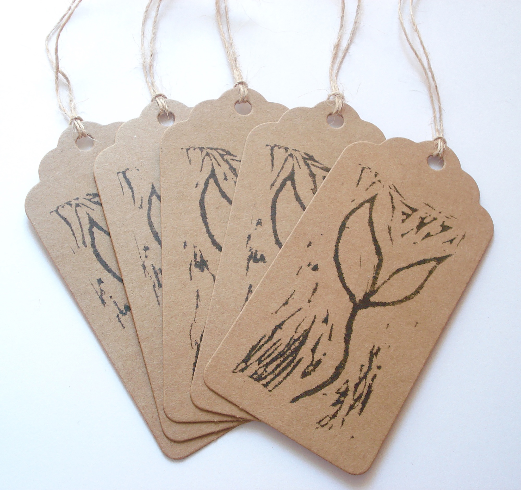 Afro Lino Print Gift Tags by Stacey-Ann Cole