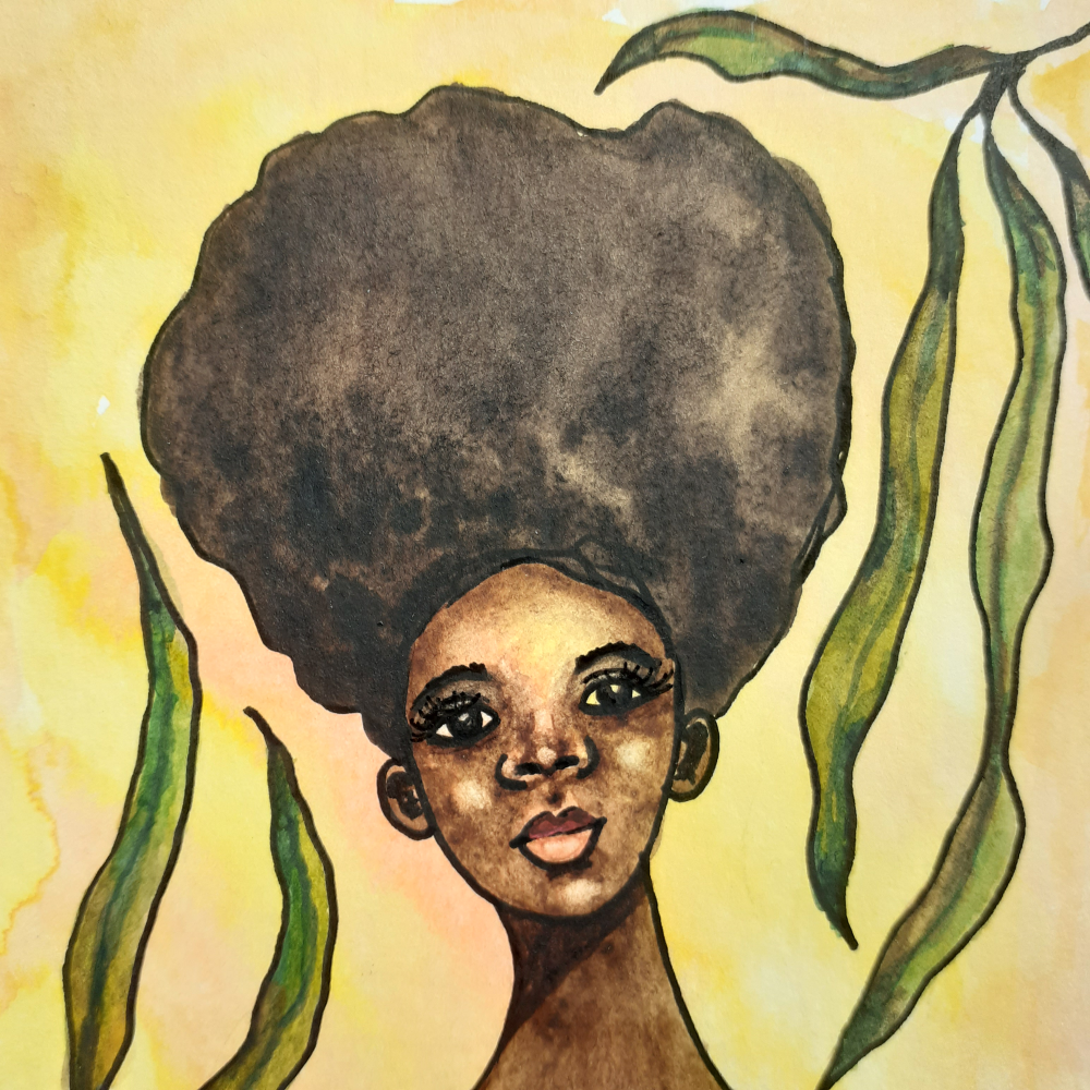 'Restoration' Original Watercolour Figurative Painting by Stacey-Ann Cole