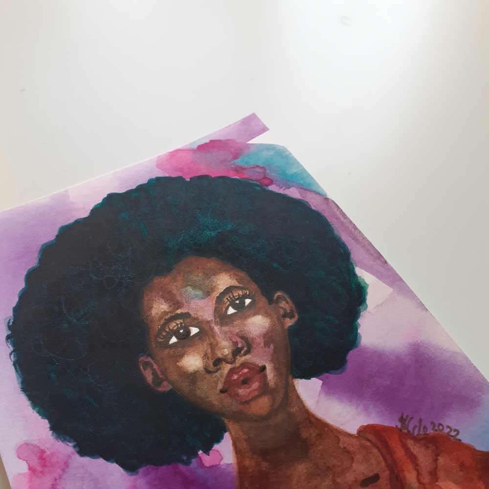 'Constance' Original Abstract Portrait Painting by Stacey-Ann Cole