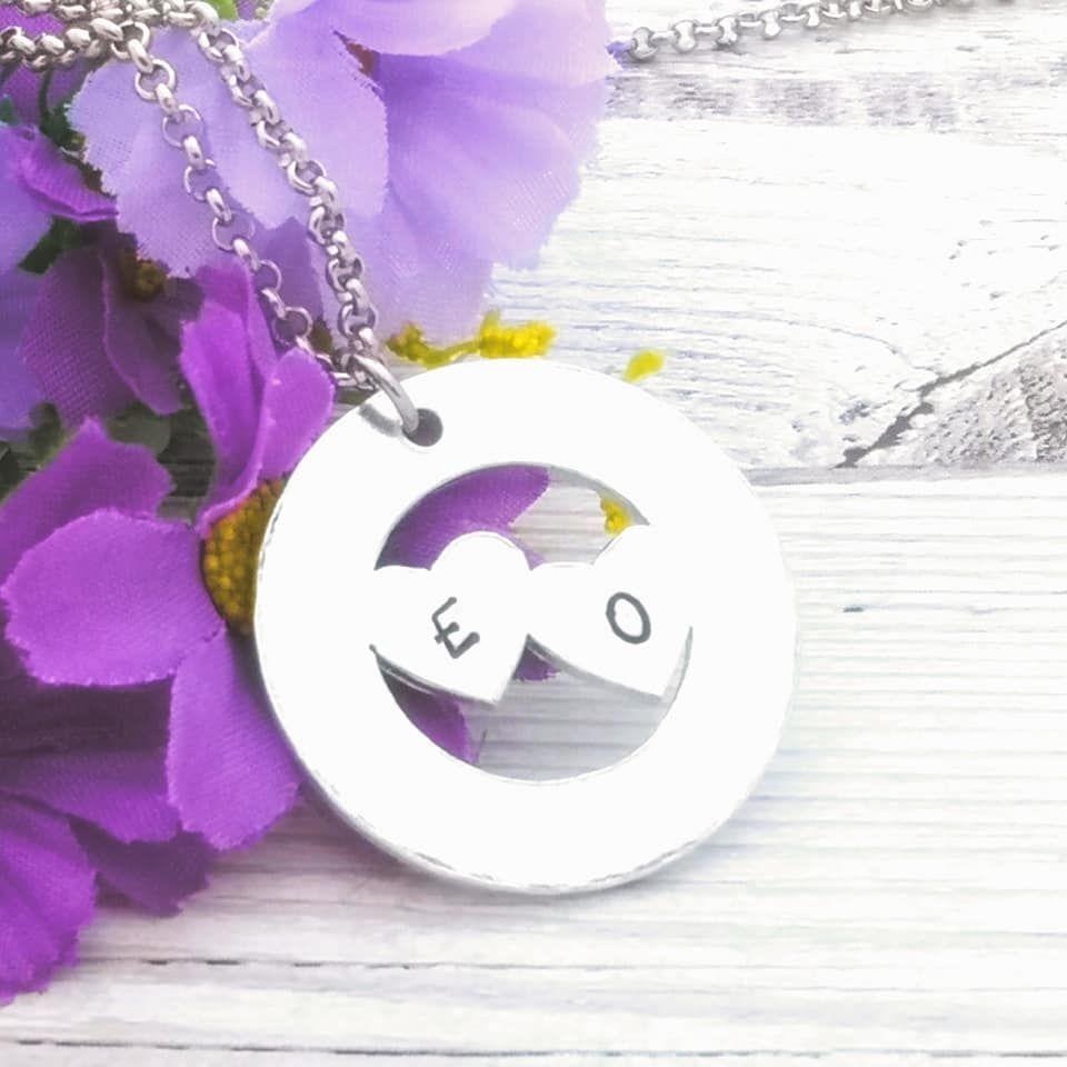 Personalised Heart Necklace | Valentines Day Gift | Couples Necklace | Two Initials | Cute Gift For Girlfriend | Custom Anniversary Gift 