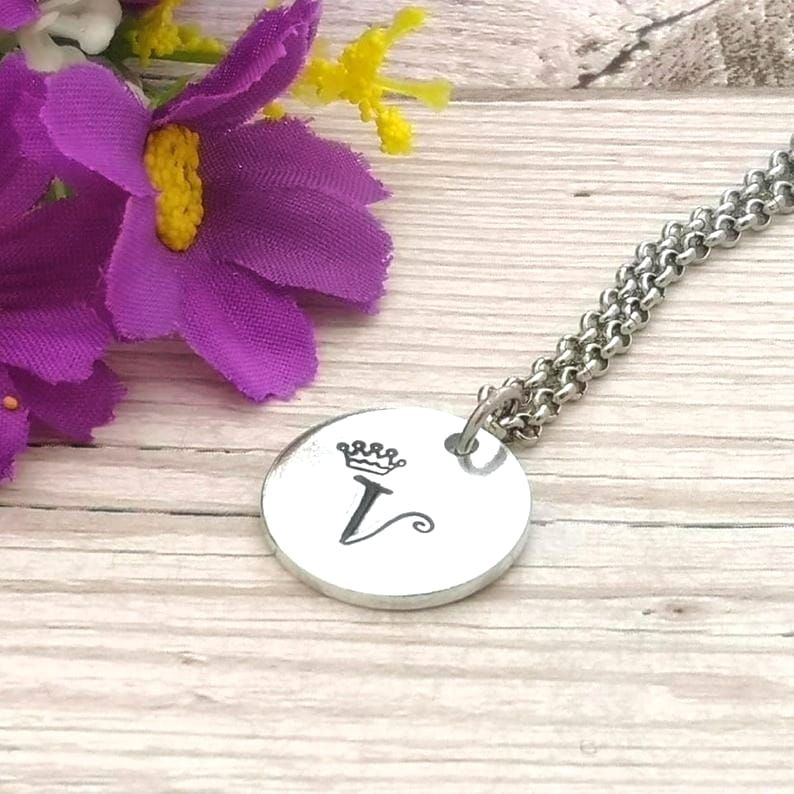 Children's initial mom necklace with meaning personalized mixed metals –  Drake Designs Jewelry