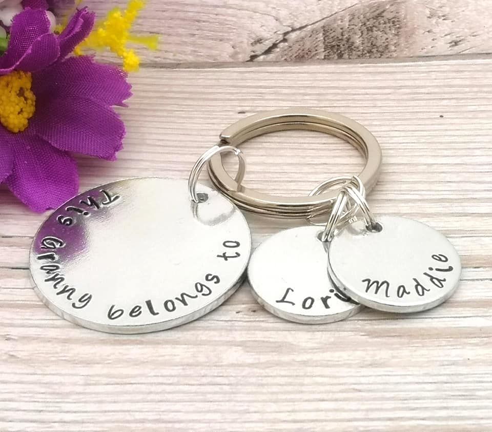 This Granny belongs to keyring. Multiple personalised name charms