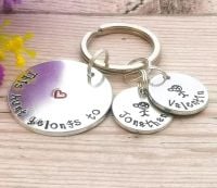 Personalised Aunt Keyring - This ... Belongs To or Is Loved By