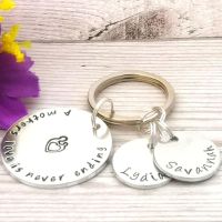 A Mothers Love Is Never Ending | Personalised Keyring For Mum | Mama Gift | Mummy Keyring | Custom Birthday Gift For Mum | Gift From Kids 