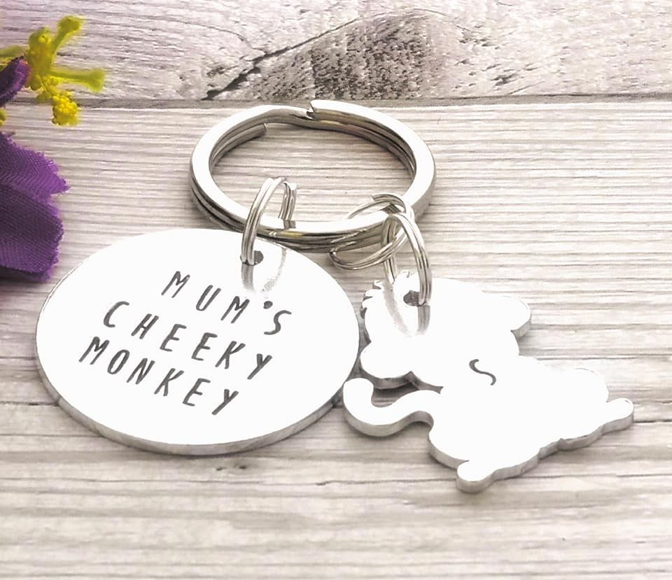 Mum Keyring | Mummy's Cheeky Monkeys | Personalised Mother Gifts | Unique P