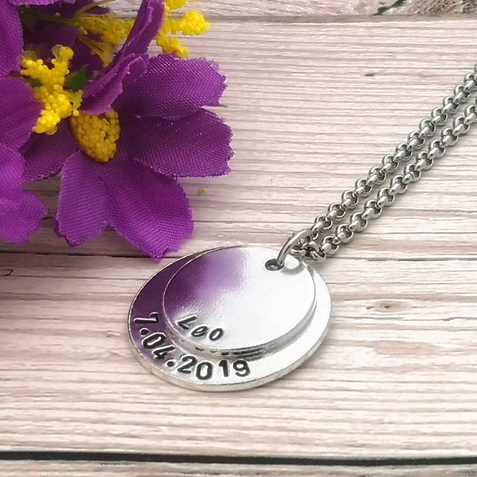 Name And Date Necklace | Personalised Name Necklace | Mummy Necklace | New 