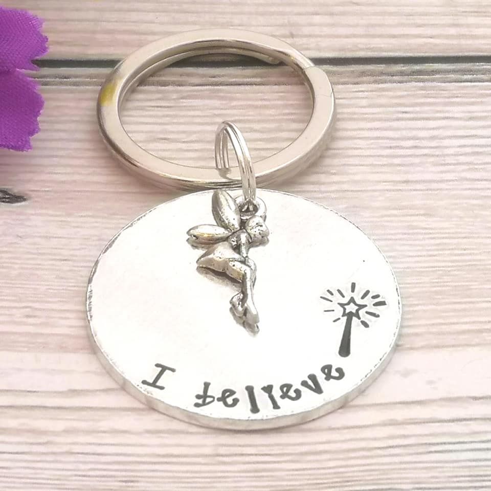I Believe Fairy Keyring | Fairy Gift | I Believe In Fairies | Fairy Wand | Gift For Daughter | Mythical | Gift For Friend | Sister Keychain 