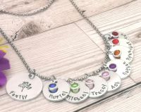 Personalised Family Tree Necklace With Birthstone Crystals | Family Tree Gift | Mother's Day Necklace | Tree Of Life | Gift For Gran | Mum 
