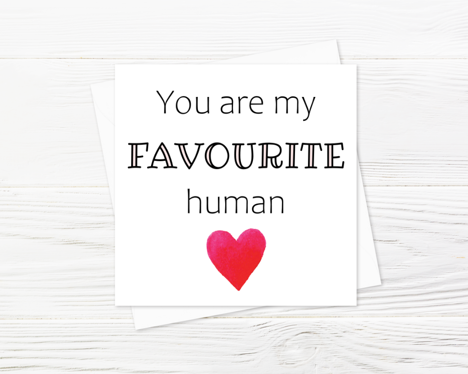 You Are My Favourite Human - Greeting Card