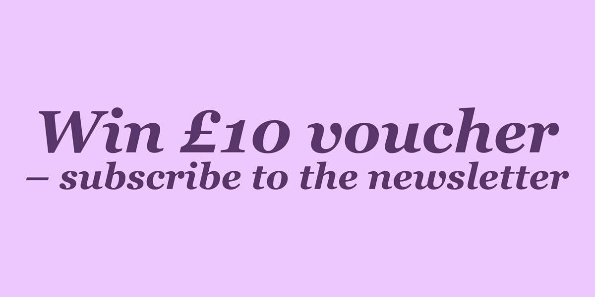 Win Â£10 voucher â€“ subscribe to the Punky Funky Jewellery newsletter for handmade personalised jewellery and gifts