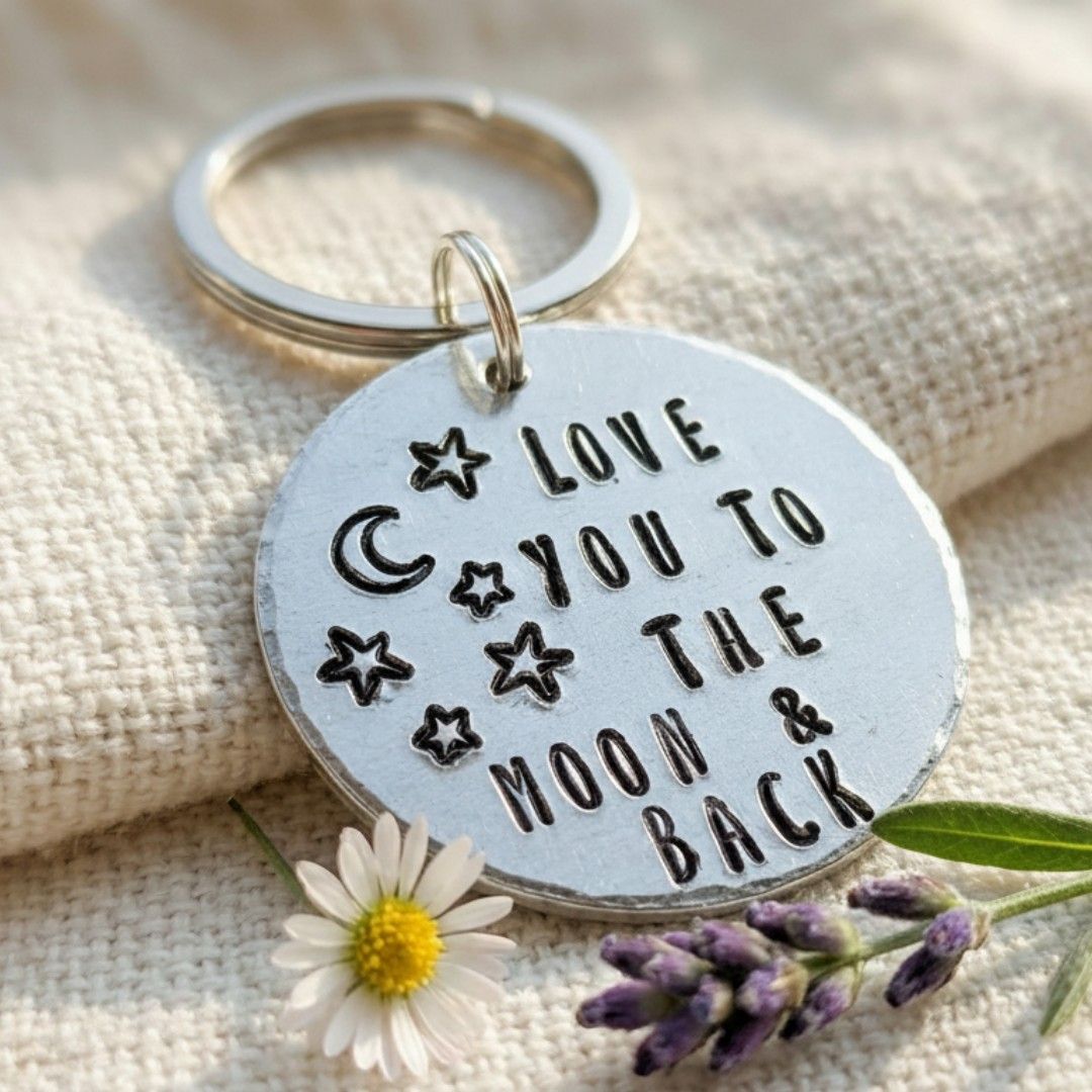 Love You To The Moon & Back Keyring &ndash; Meaningful Keepsake Gift