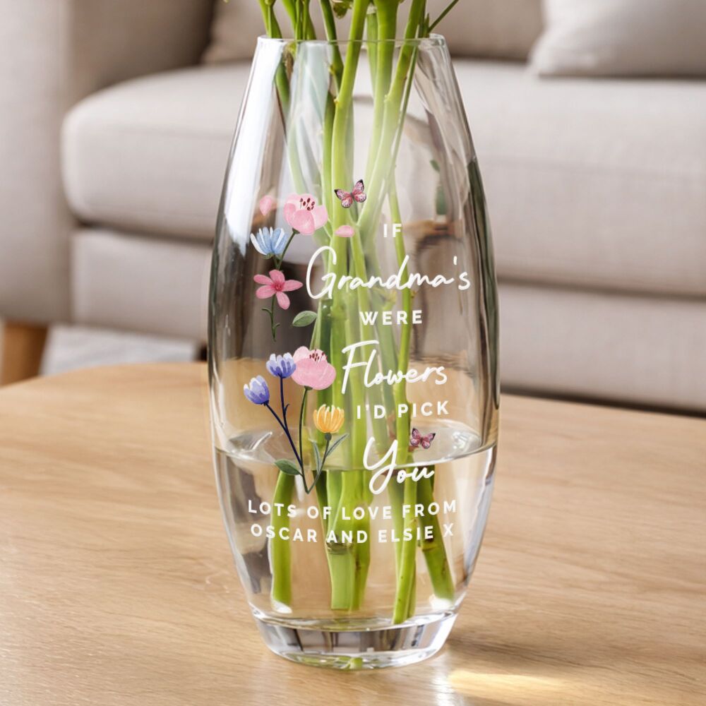 Personalised &ldquo;I&rsquo;d Pick You&rdquo; Bullet Vase &ndash; Mother&rsquo;s Day Gift for Mum or Grandma