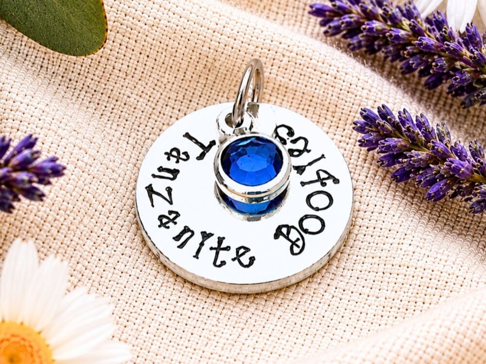 4 Year Breastfeeding Milestone Charm &ndash; Tanzanite Boobies