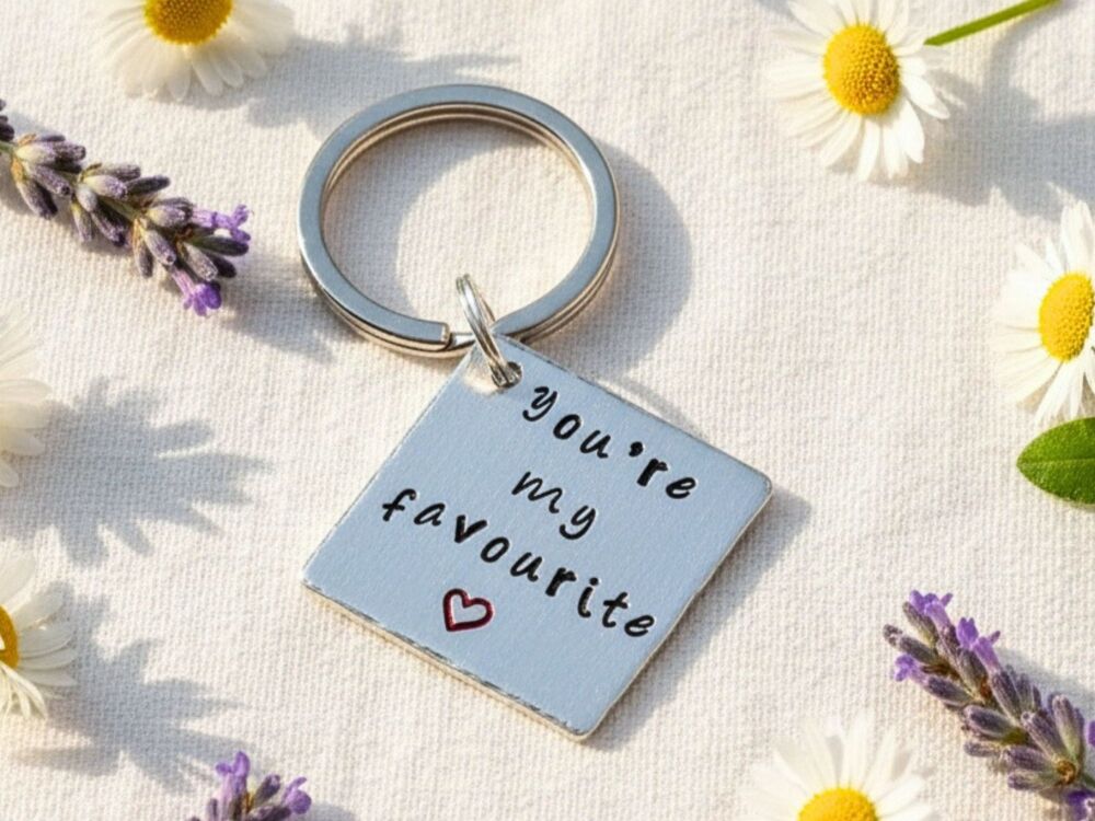 You’re My Favourite keyring handmade in Somerset