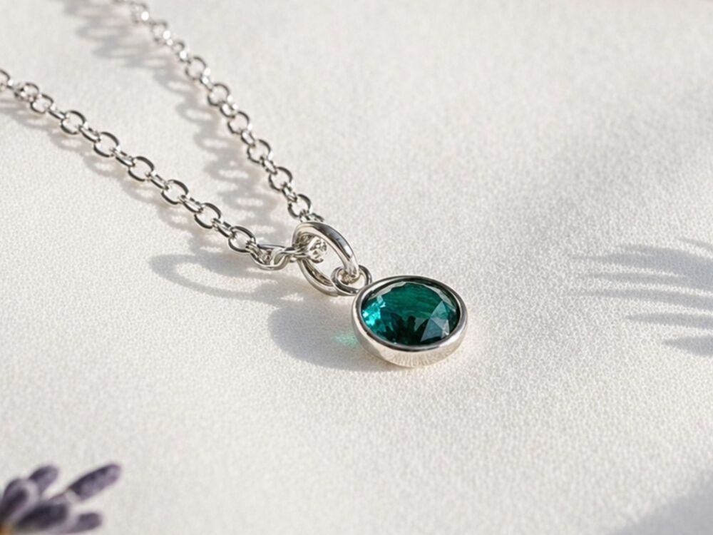 May Birthstone Crystal Necklace