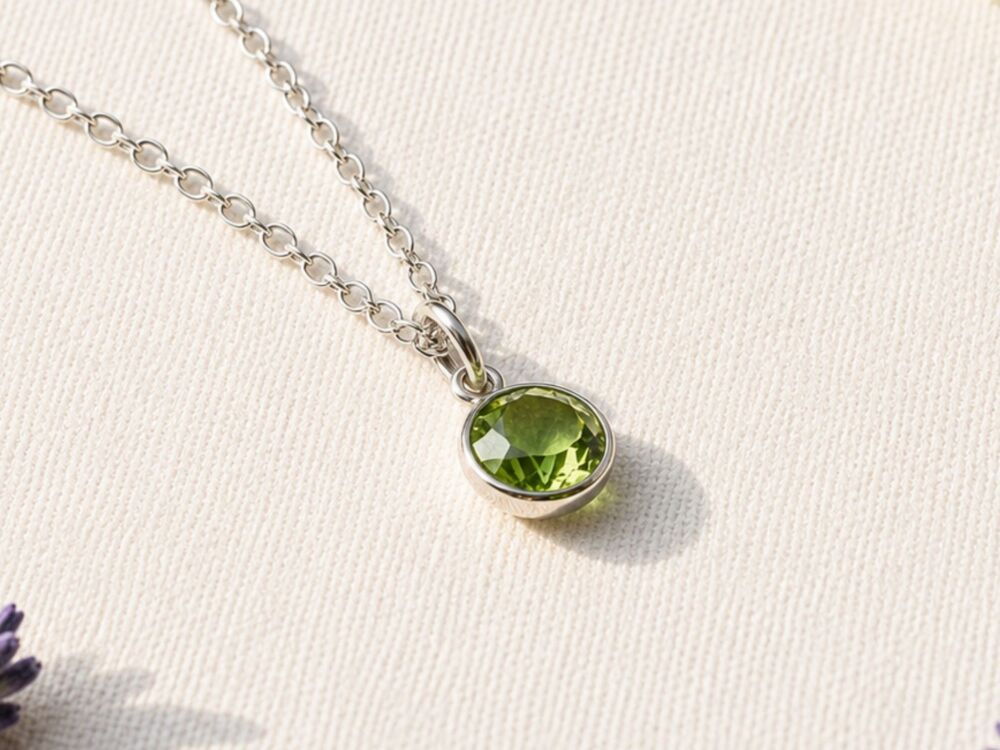 August Birthstone Crystal Necklace