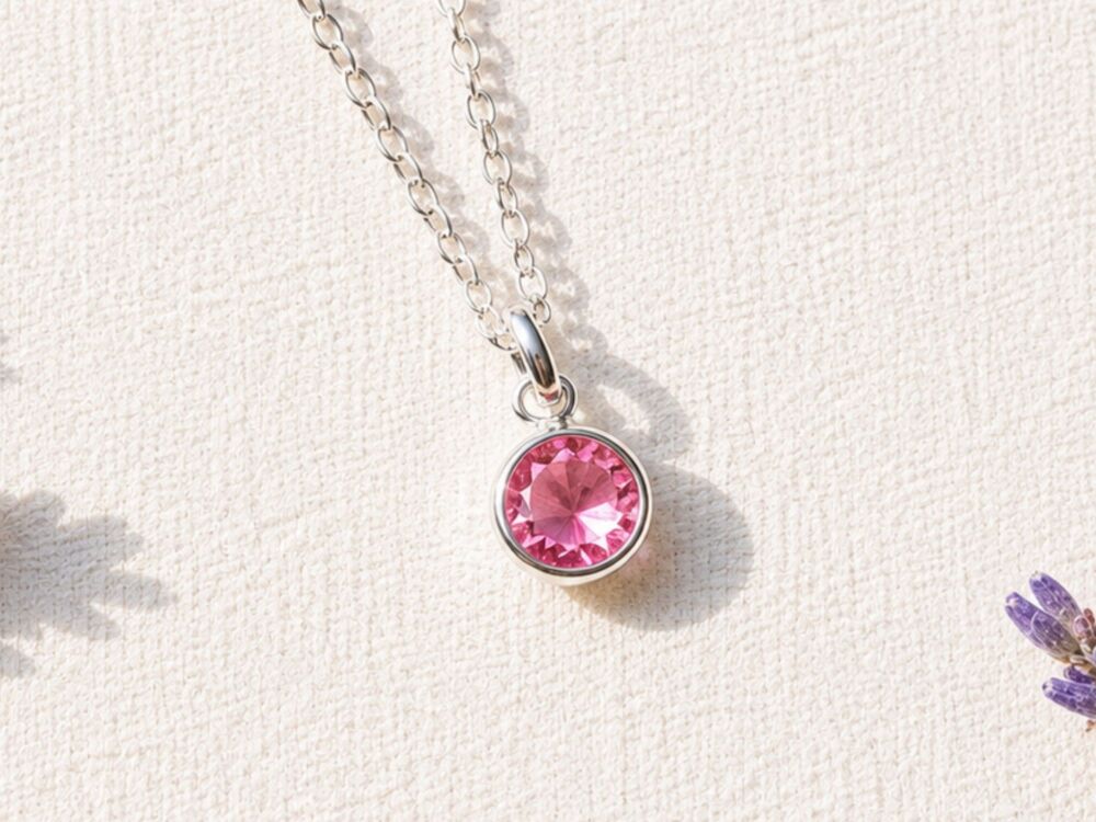 October Birthstone Crystal Necklace