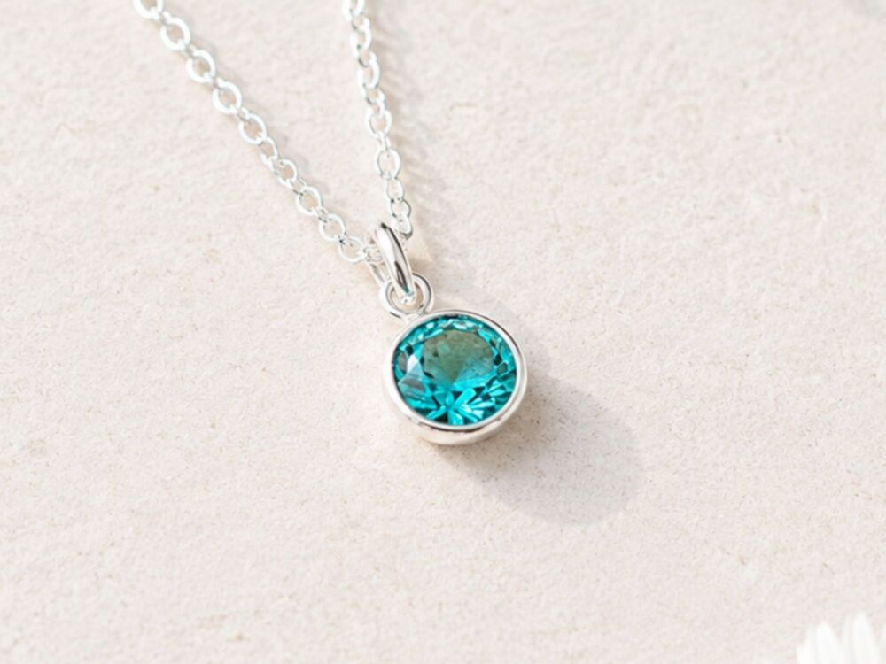 December Birthstone Crystal Necklace