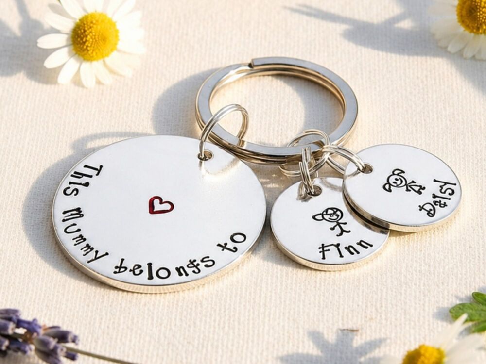 This Mummy Belongs To Stick Figure Keyring