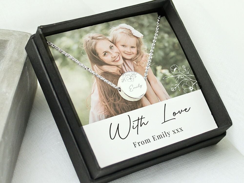 Personalised Name Necklace with Photo Card