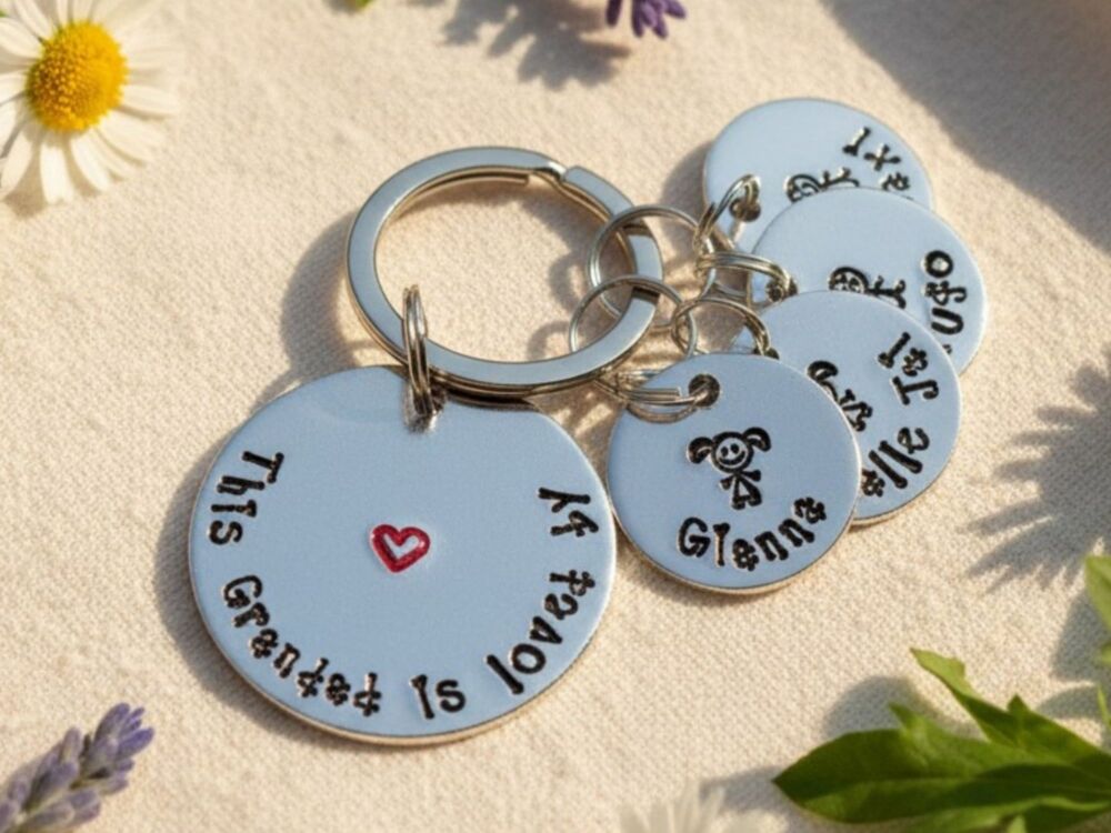 This Grandad Belongs To Stick Figure Keyring